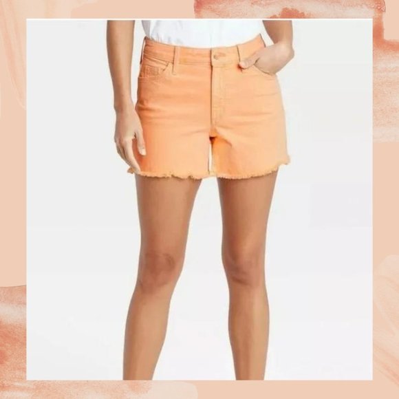 Universal Thread Shorts Nwt Orange Vintage Midi Jean Shorts Poshmark